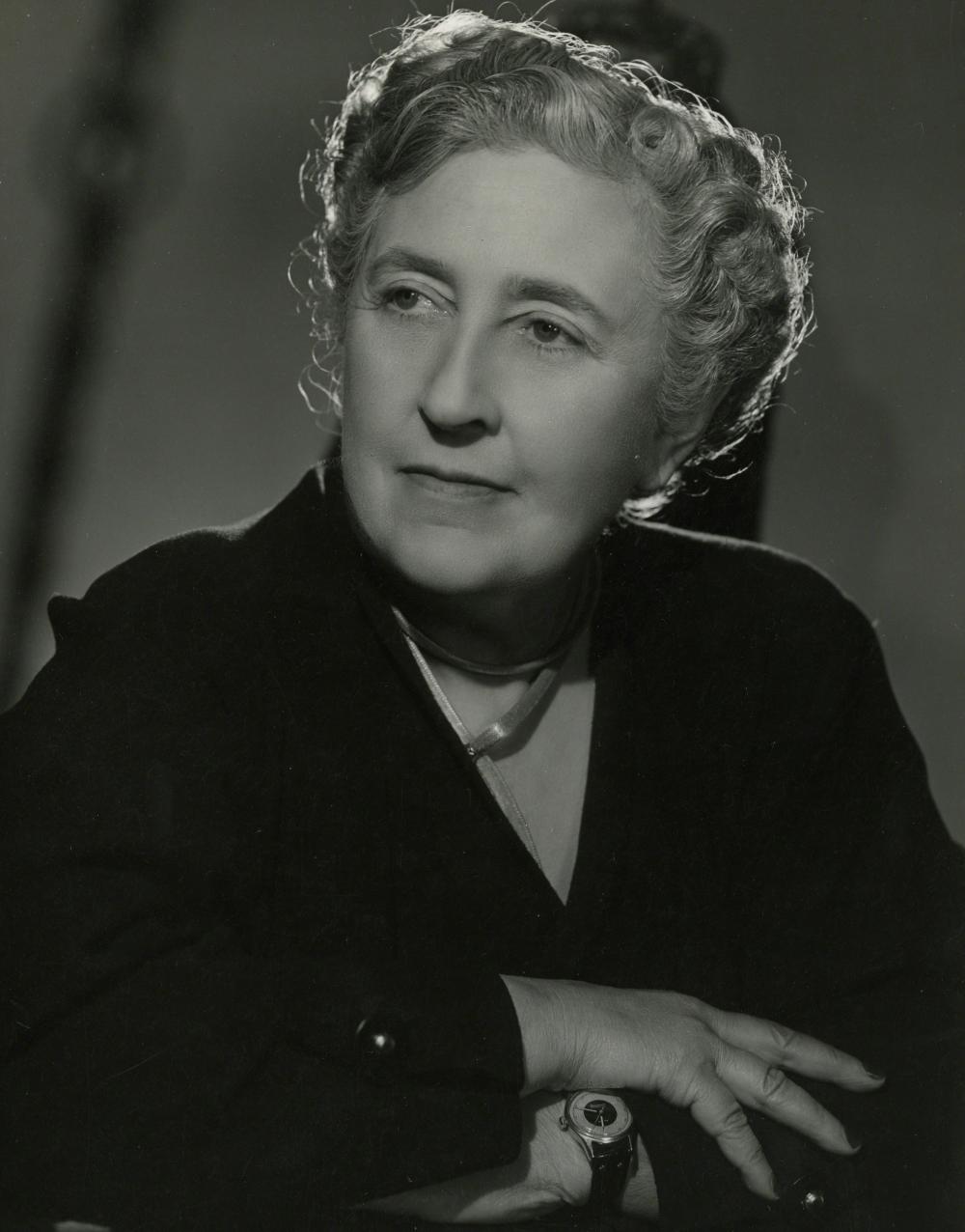 Agatha Christie in black and white